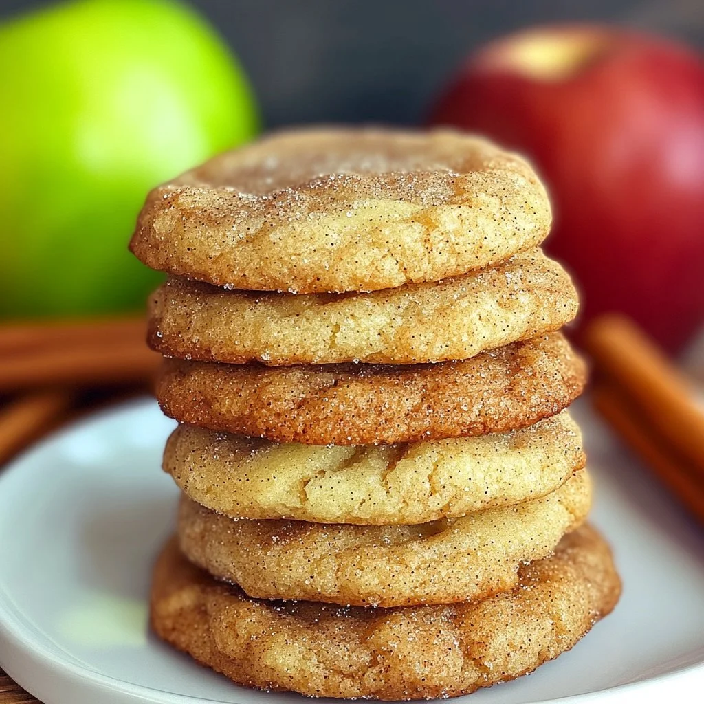 Quick Apple Cinnamon Snickerdoodle Cookies