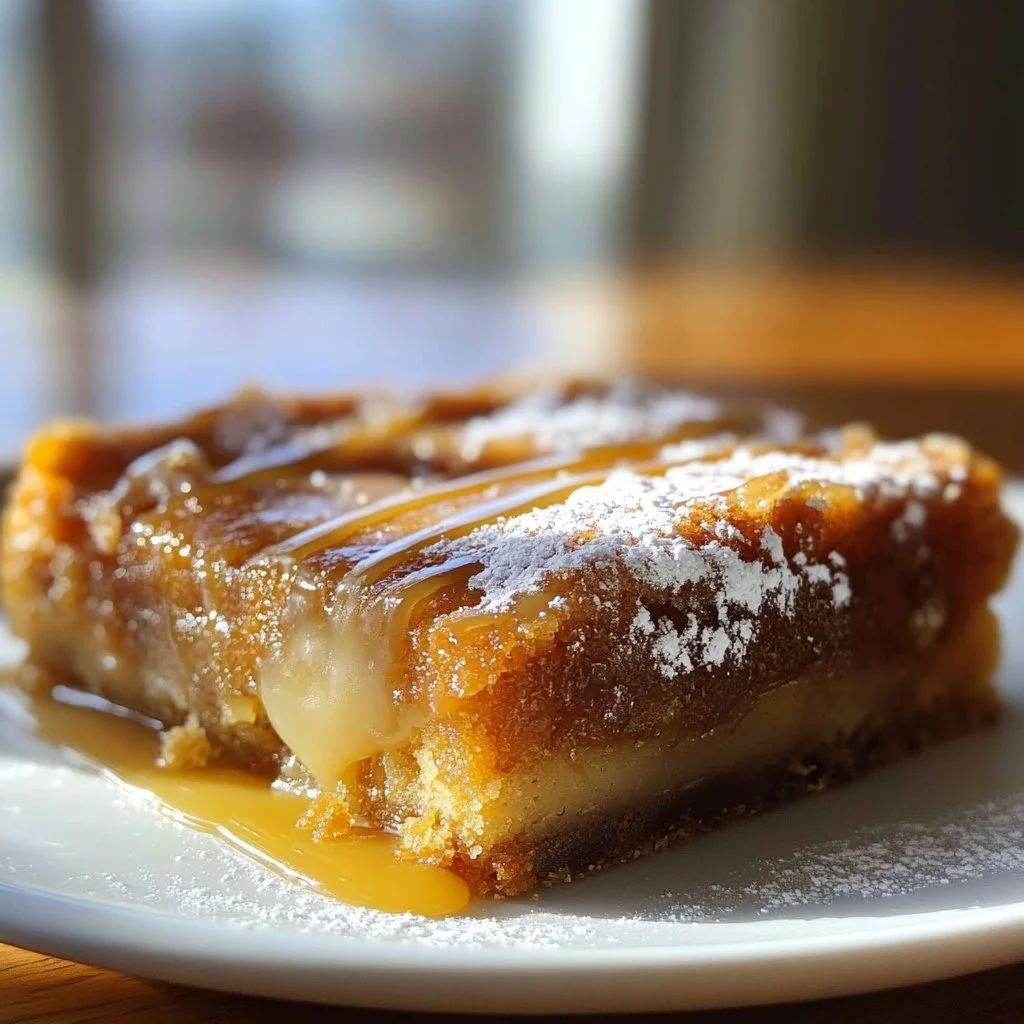 Salted Maple Pumpkin Blondies with a drizzle of maple syrup and sea salt