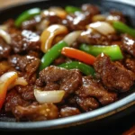 Sizzling Chinese Pepper Steak with Onions
