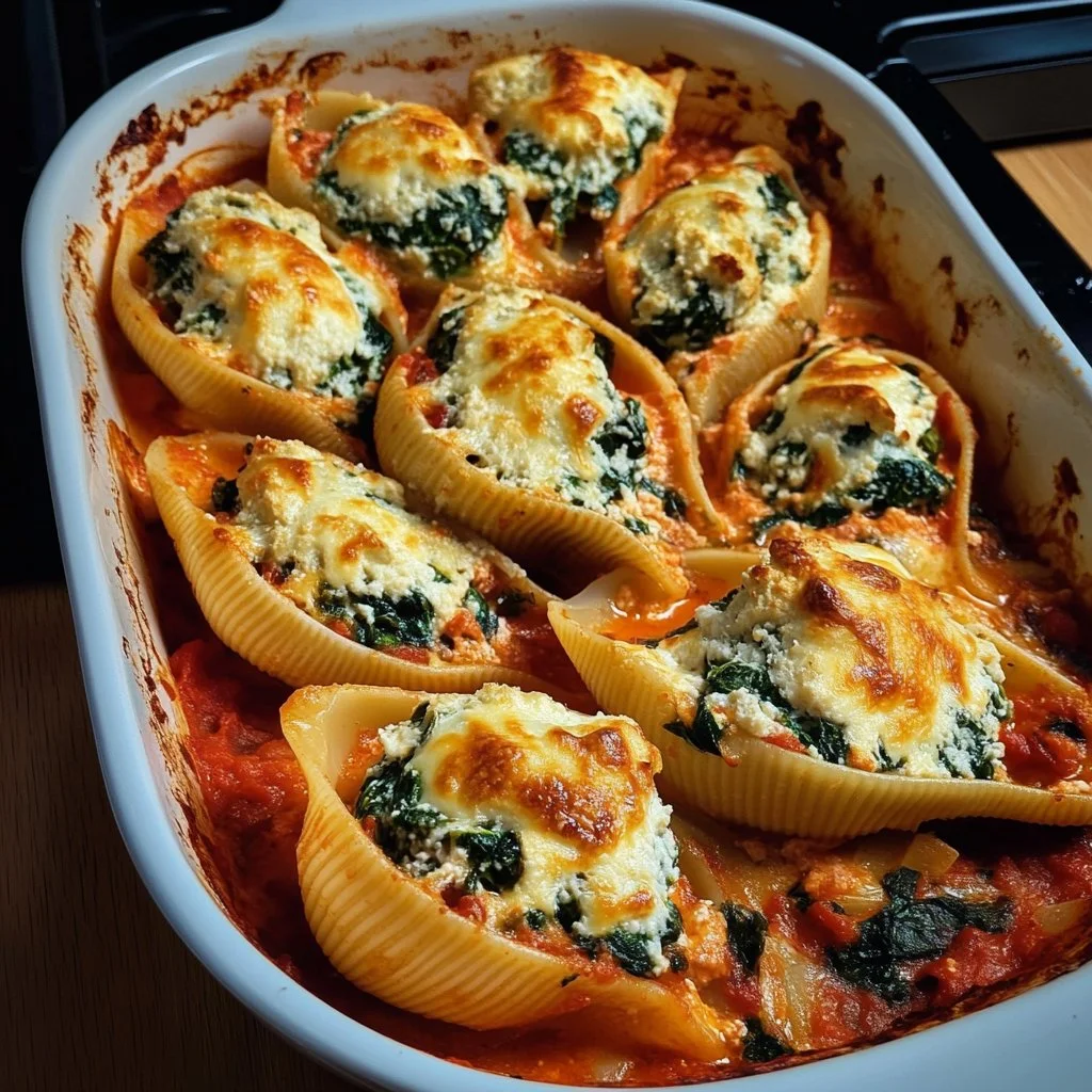 Spinach and Ricotta Stuffed Shells