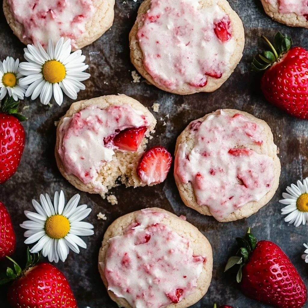 Strawberry Cheesecake Cookies