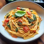 Tasty Spinach Tomato Pasta