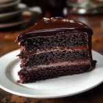 Ultimate Chocolate Indulgence Cake showcasing rich layers and chocolate frosting.
