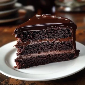 Ultimate Chocolate Indulgence Cake showcasing rich layers and chocolate frosting.