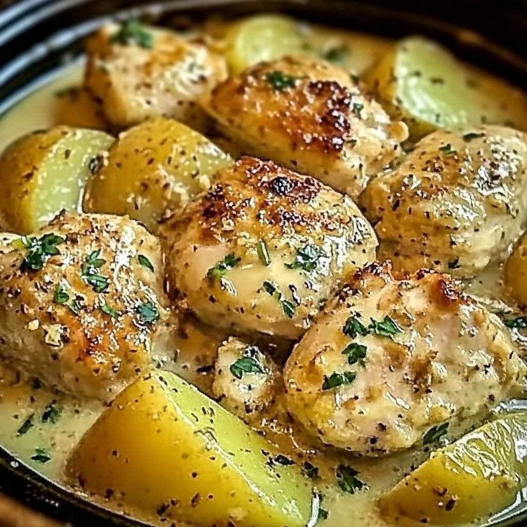 Indulge in Garlic Parmesan Crockpot Chicken and Potatoes Tonight!