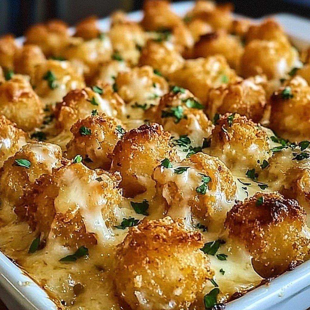 Discover the Flavorful Cheddar Ranch Chicken Tater Tot Bake Recipe