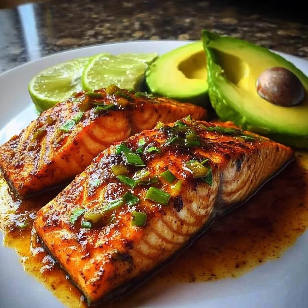 Baked Cajun Salmon with Avocado