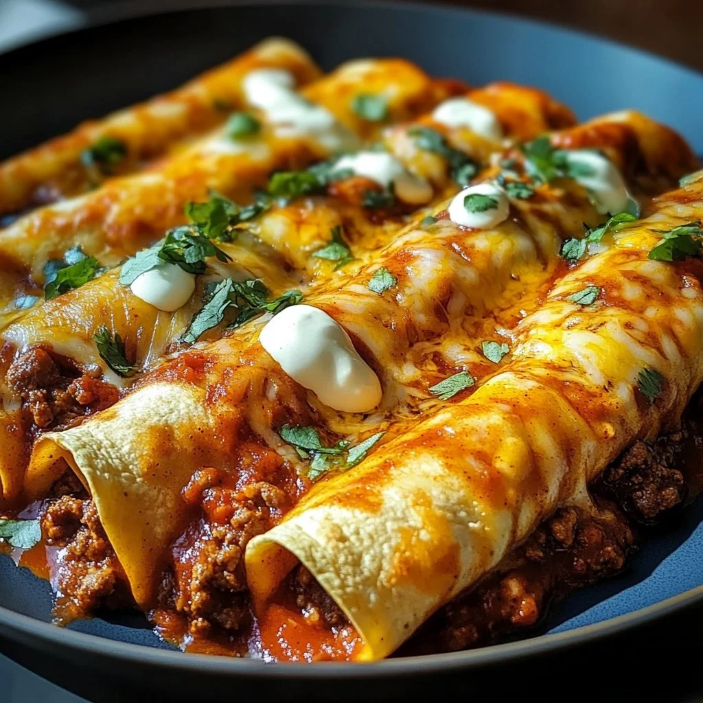 Beef Skillet Enchiladas