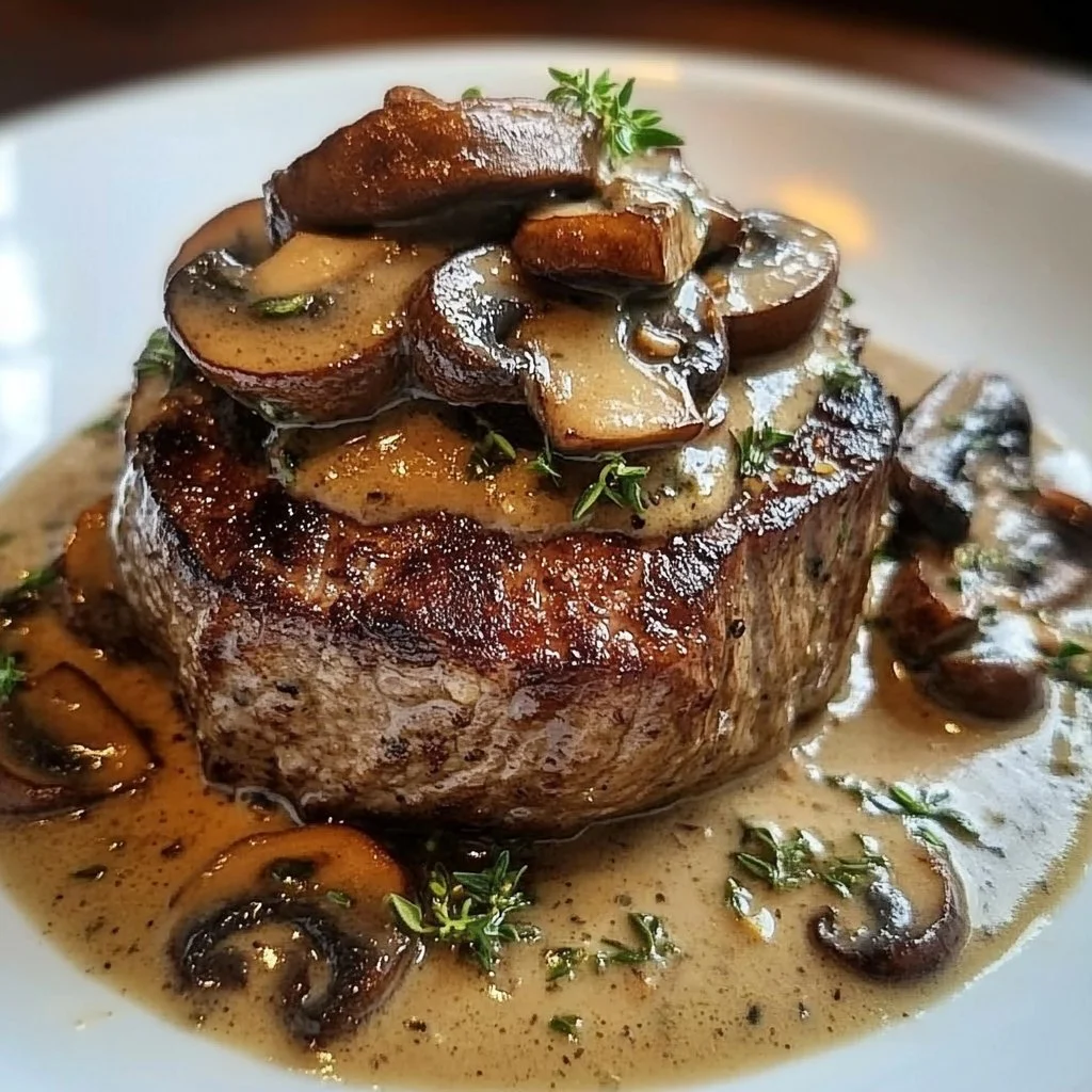 Beef Tenderloin With Mushroom Sauce