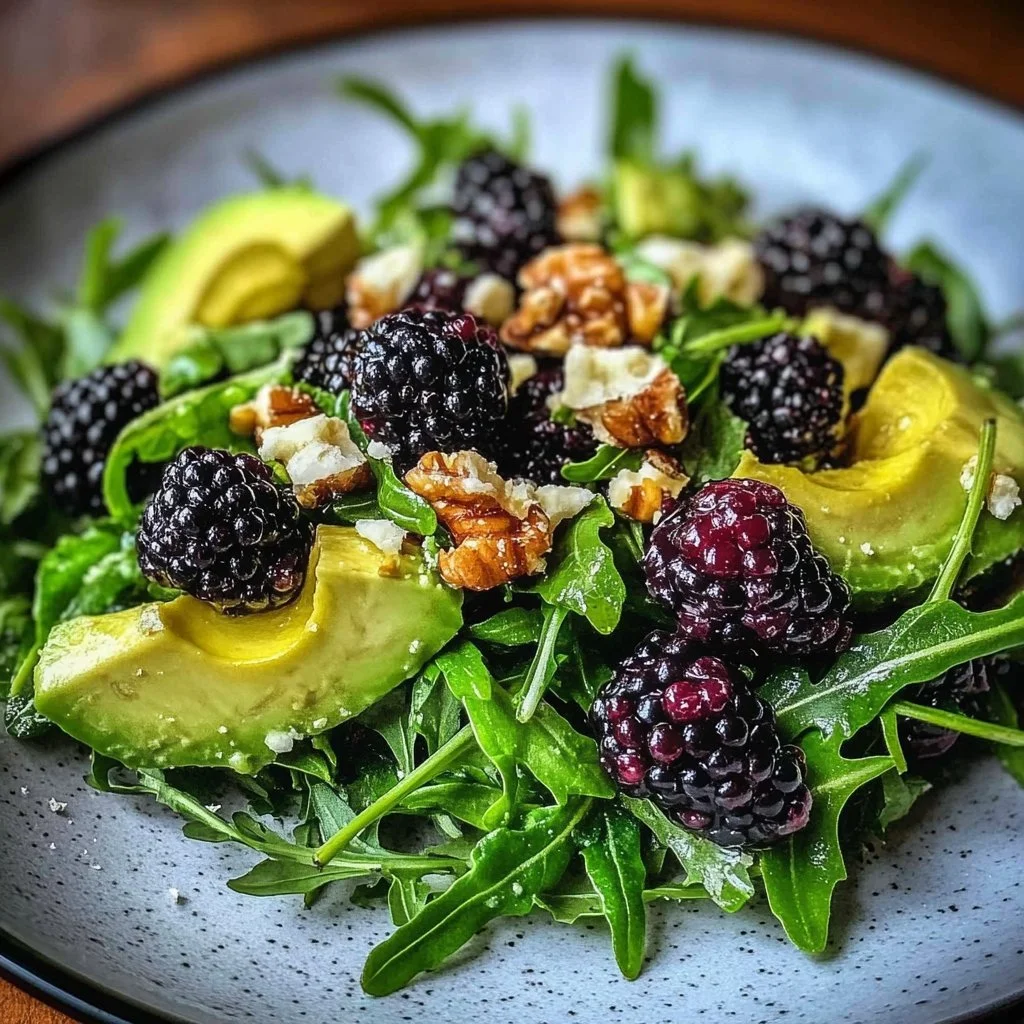 Blackberry Avocado Arugula Salad