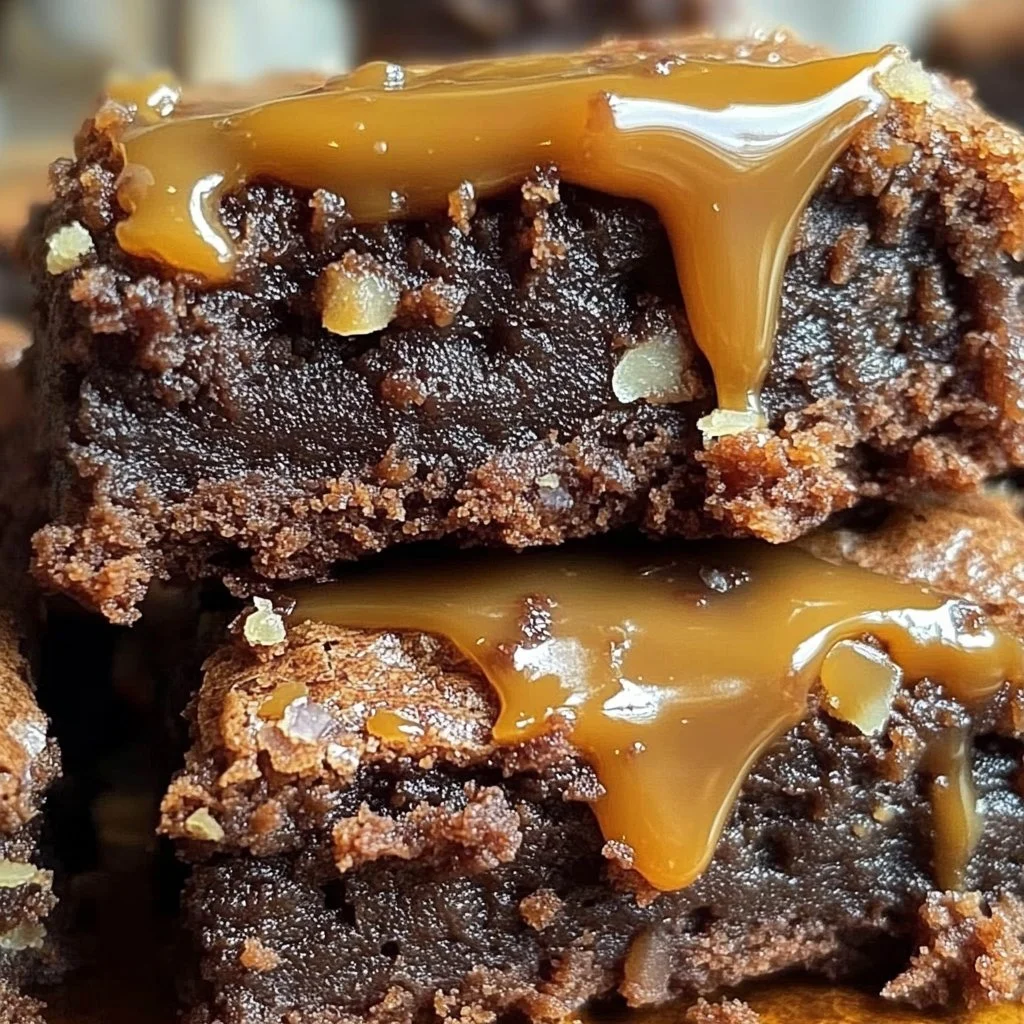 Cake Mix Caramel Brownies