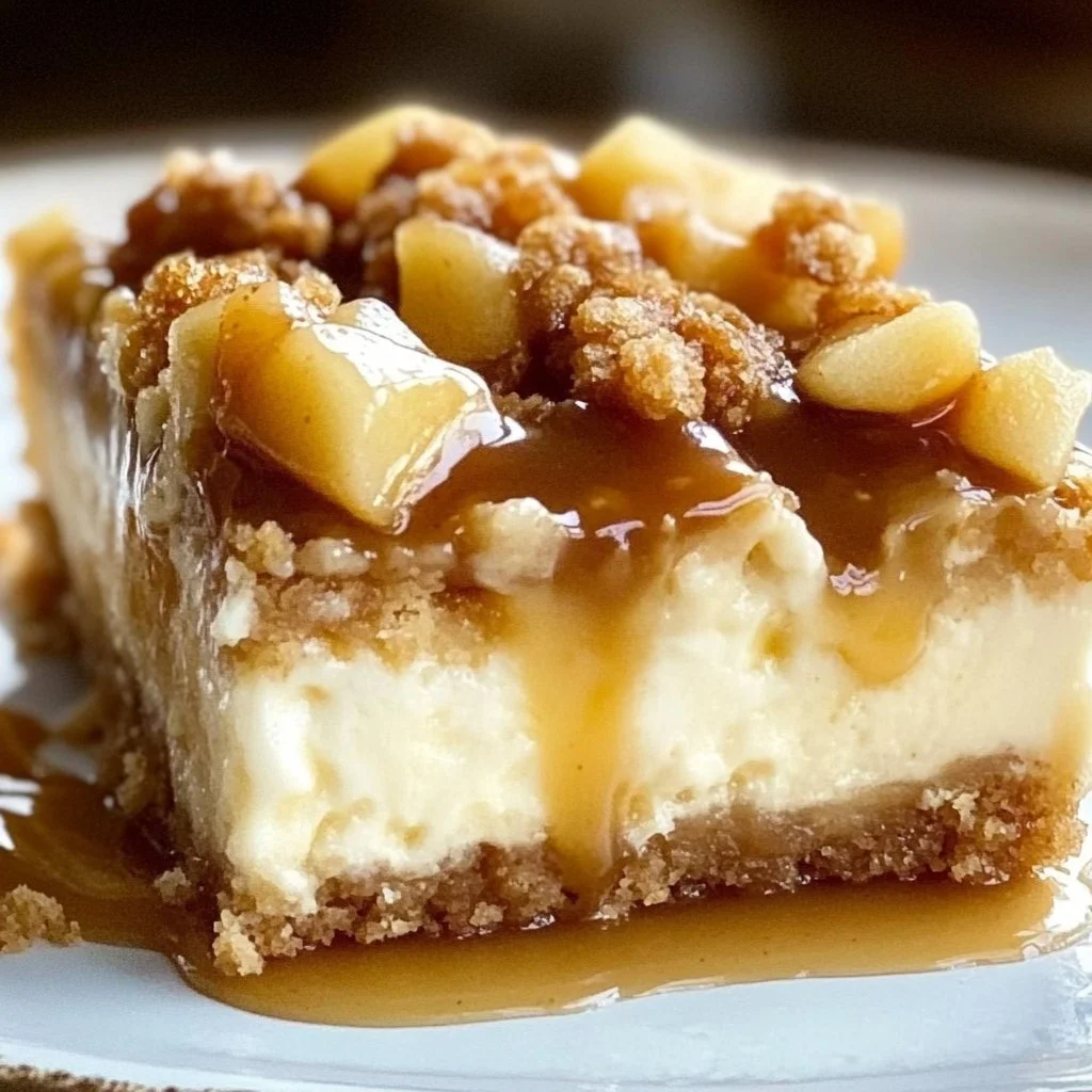 Caramel Apple Cheesecake Bars
