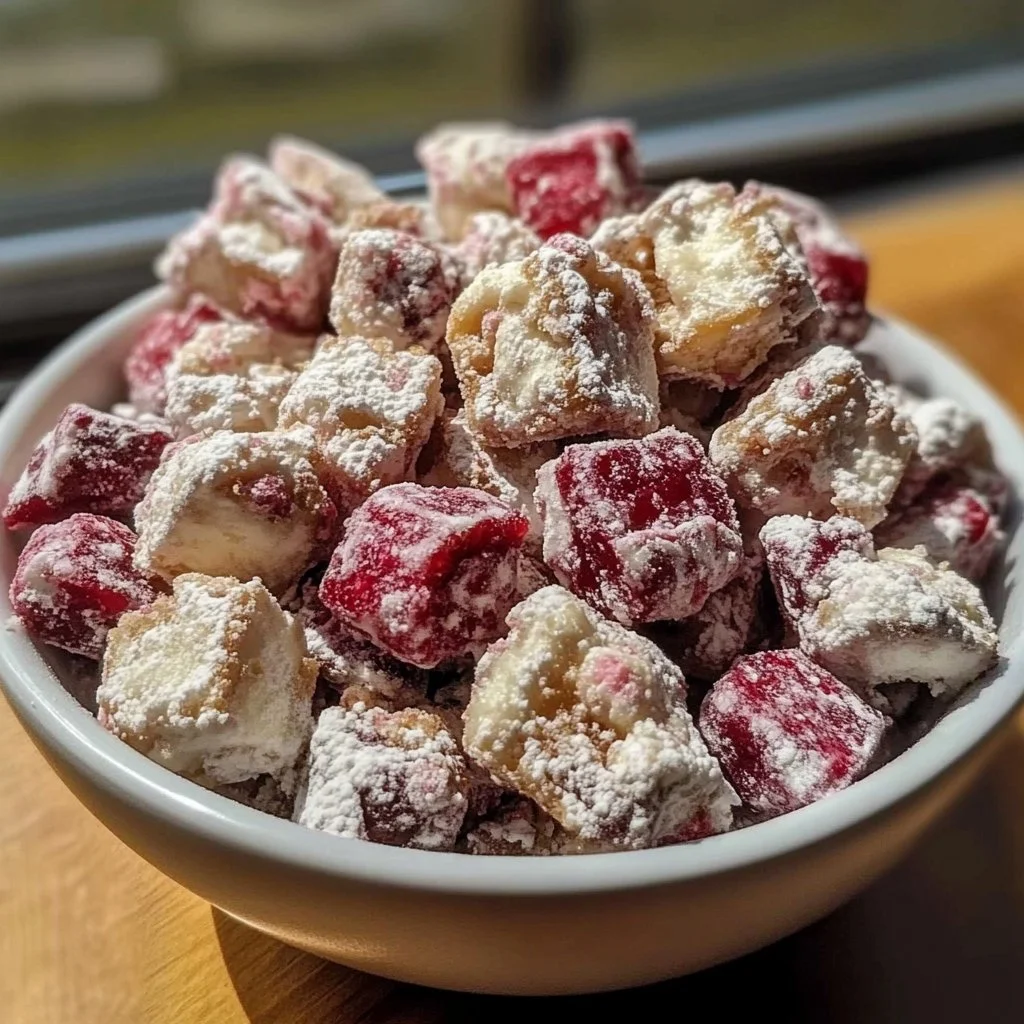Cherry Cheesecake Puppy Chow