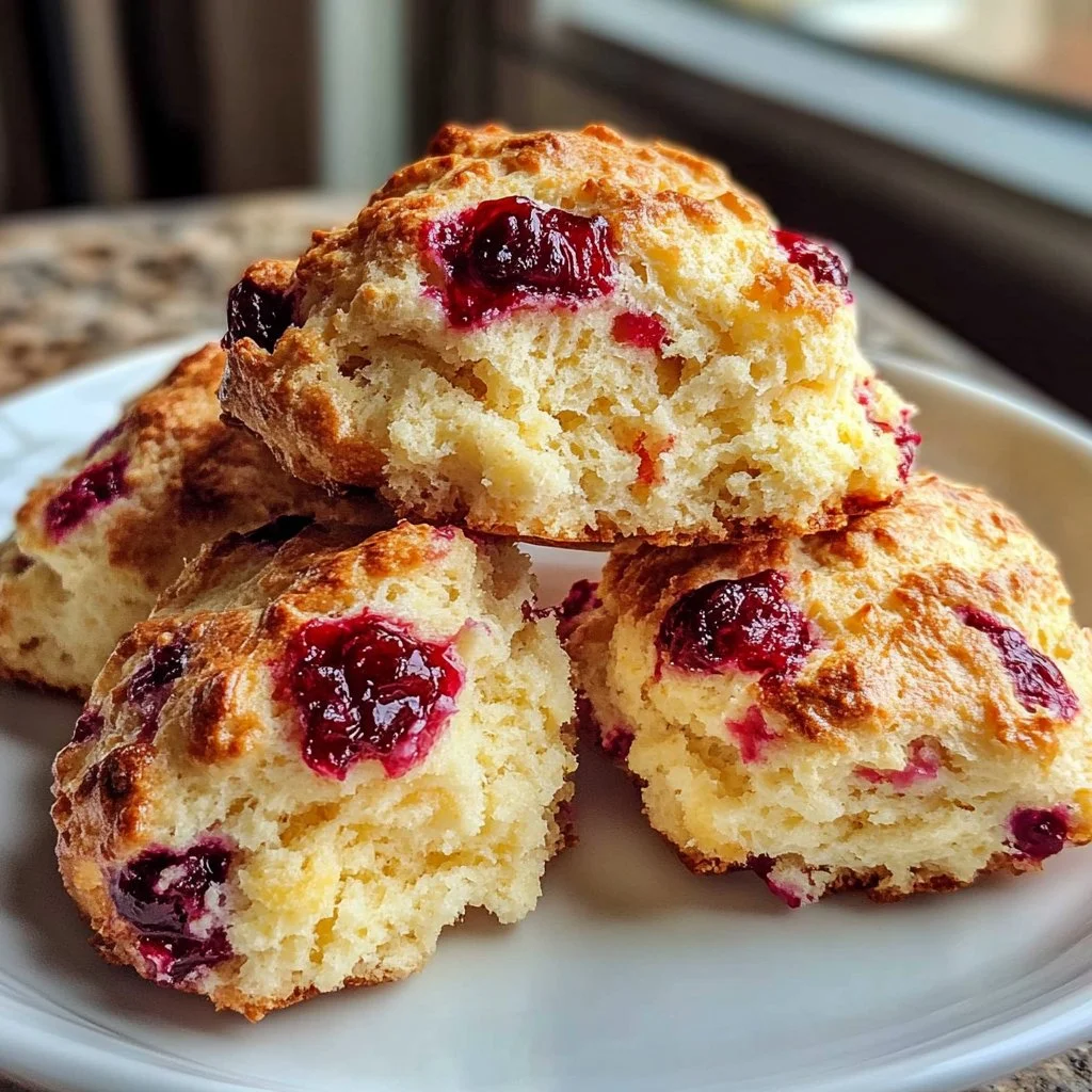 Cranberry Orange Sour Cream Scones
