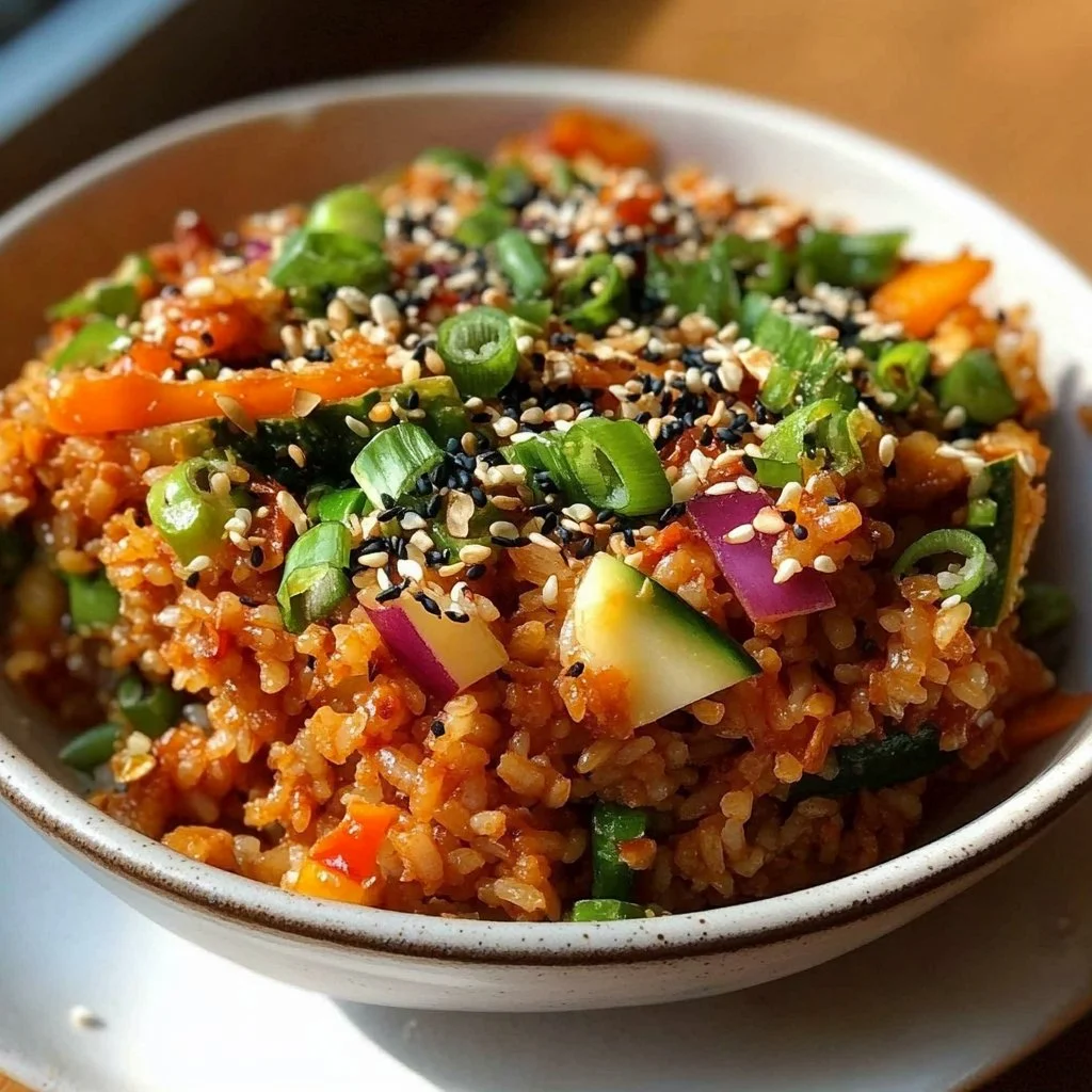 Crispy Gochujang Rice Salad