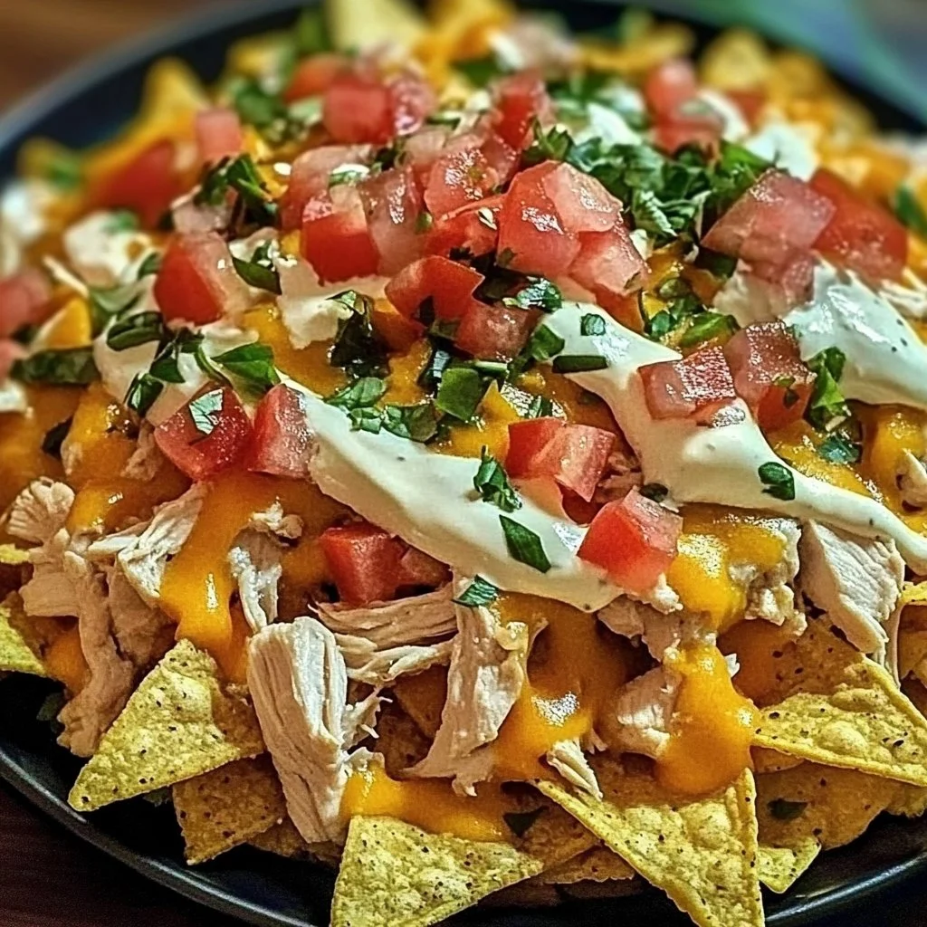 Crockpot Creamy Chicken Nachos