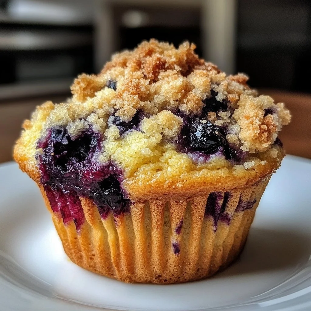 Blueberry Muffins With Streusel Crumb