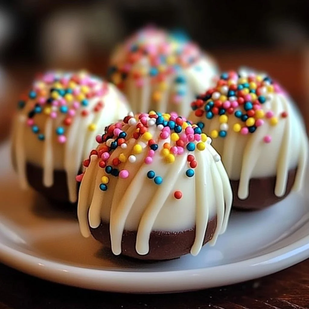 Little Debbie Christmas Tree Cake Truffles decorated for the holiday season