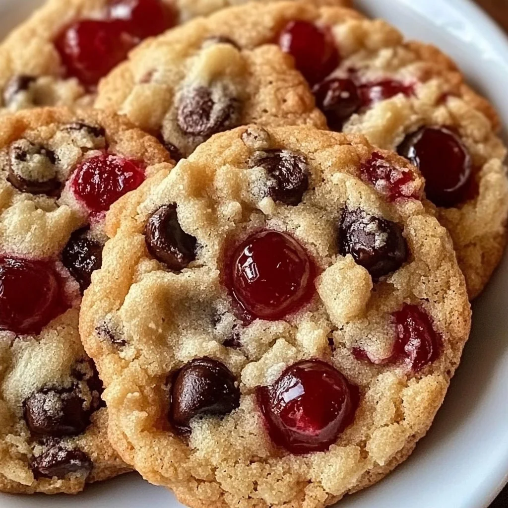 Maraschino Cherry Chip Cookies