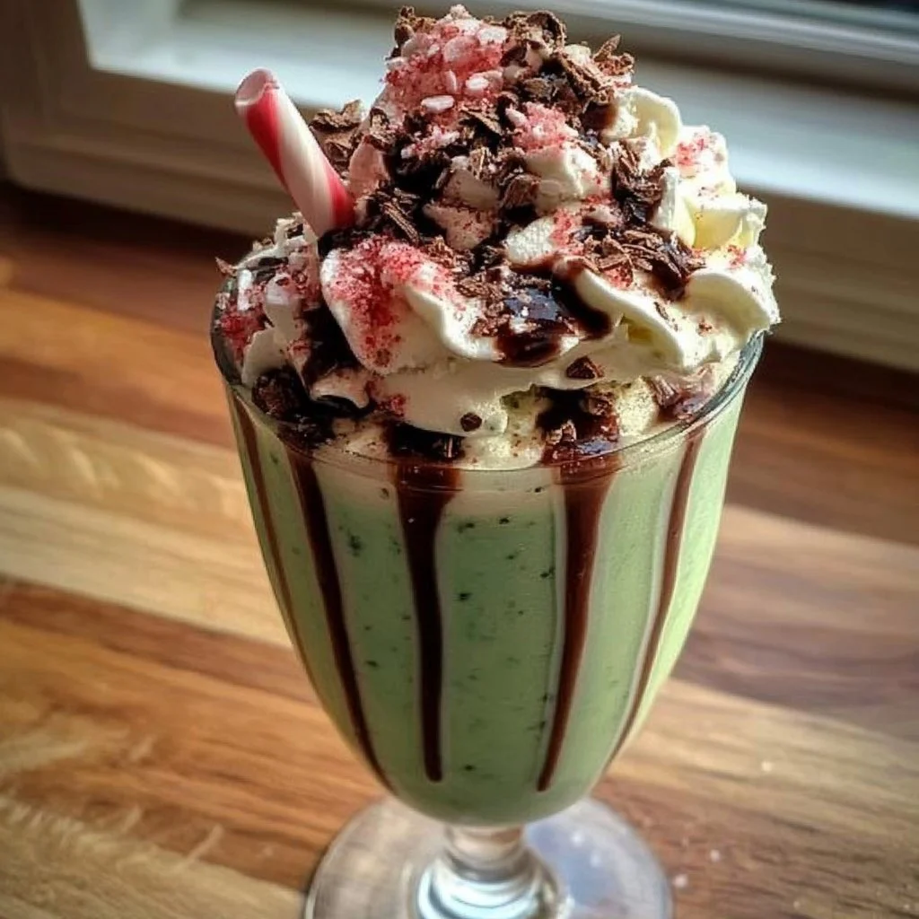 No Churn Peppermint Ice Cream Milkshake