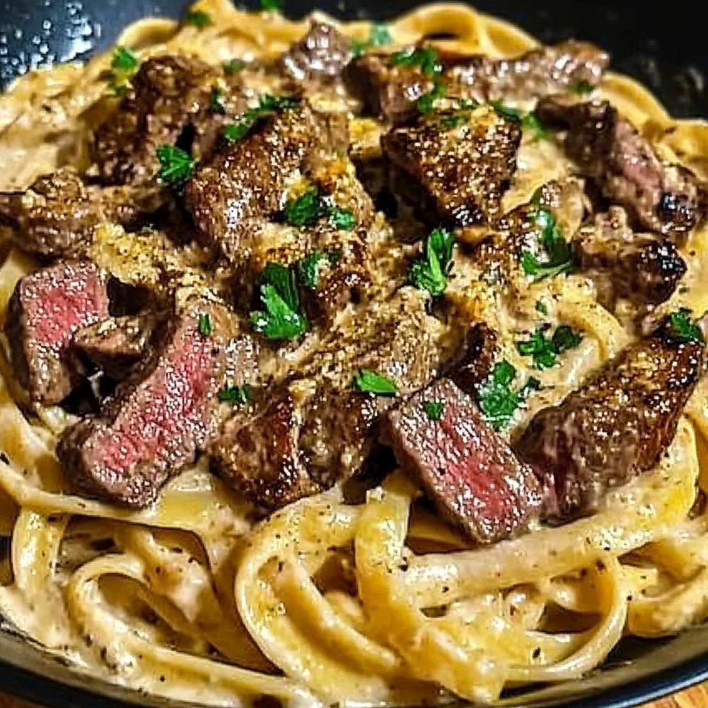 One-Pan Creamy Cajun Honey Garlic Steak Pasta