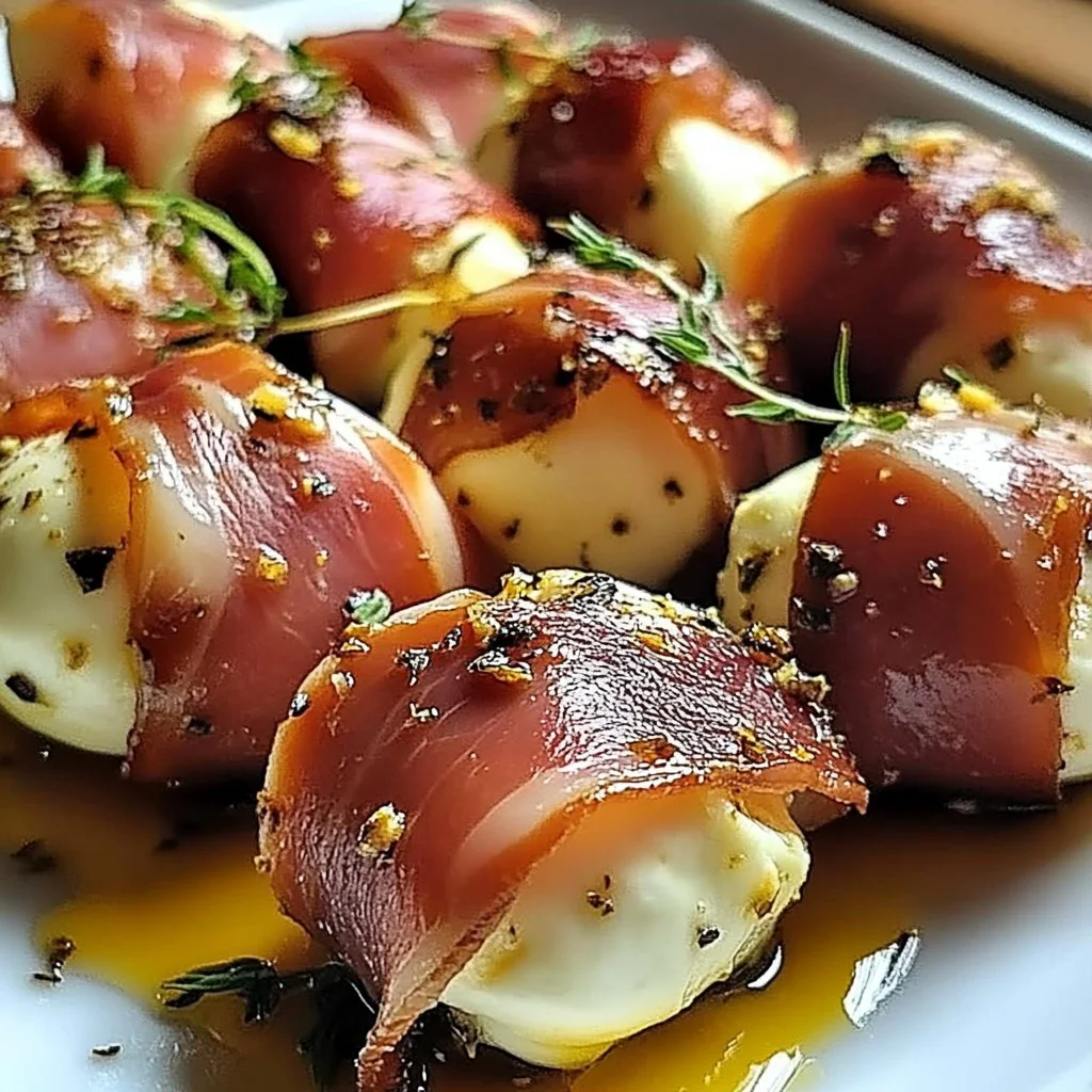 Prosciutto Wrapped Mozzarella Bites