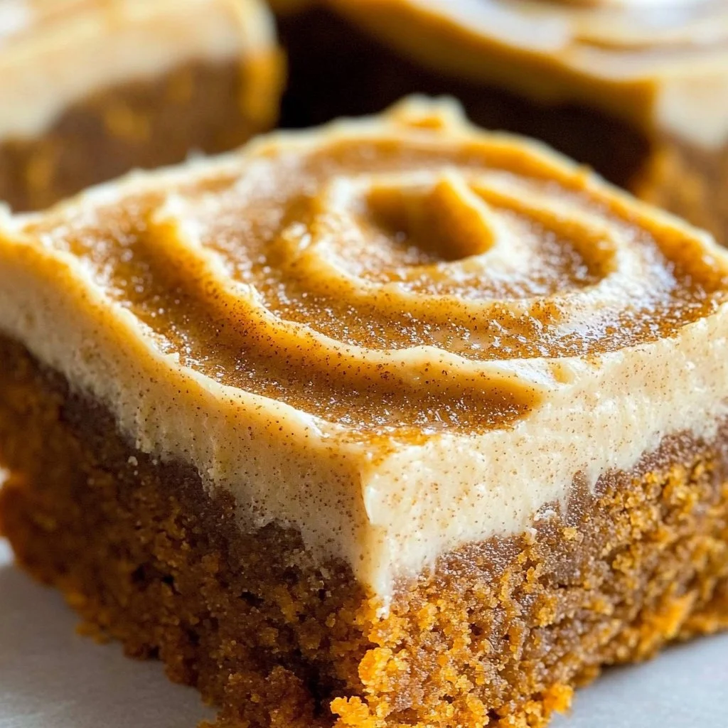 Pumpkin Bars with Brown Sugar Frosting