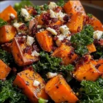 Roasted Sweet Potato and Baby Kale Salad