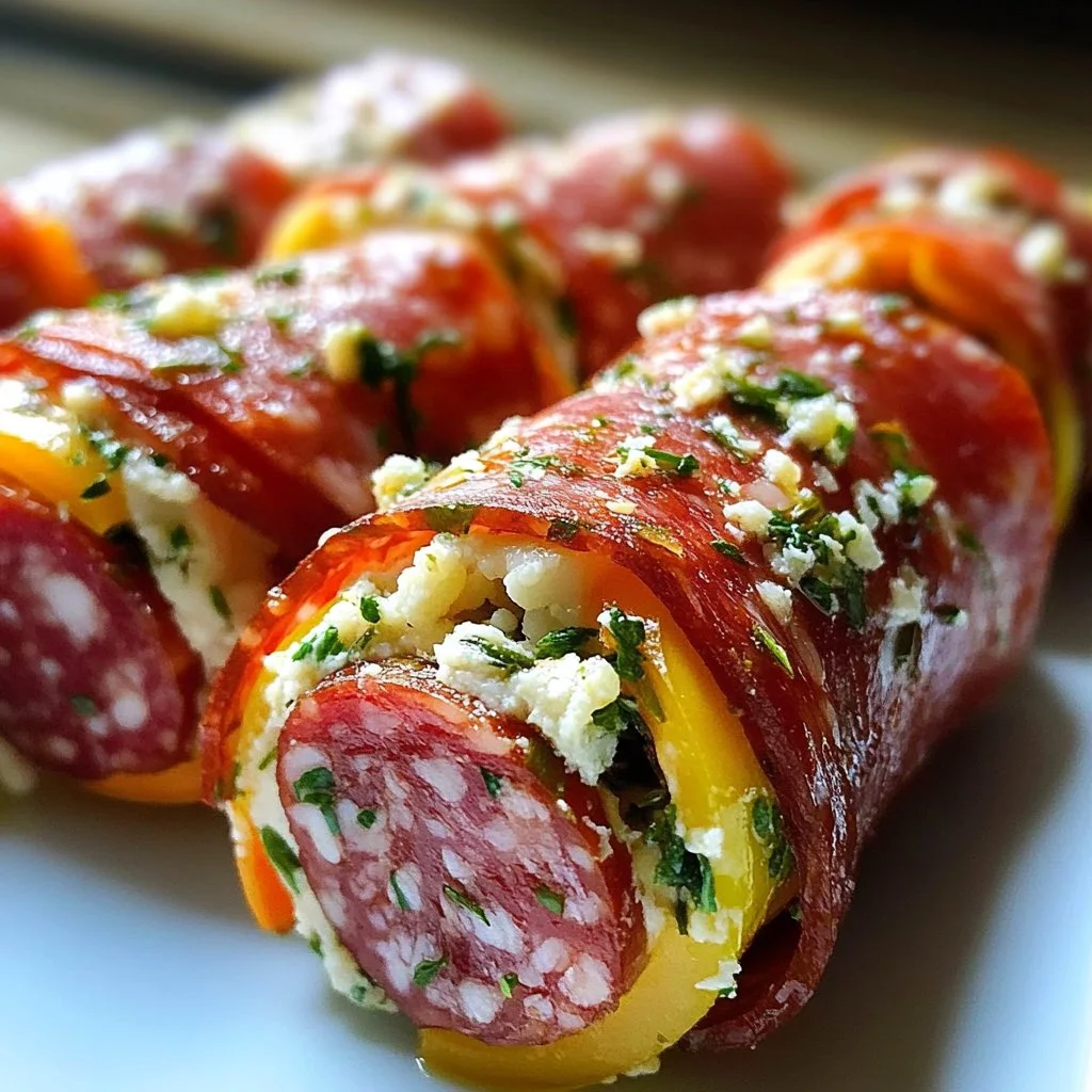 Keto Salami Roll-Ups