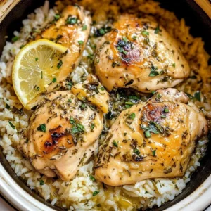 Lemon Herb Chicken with Fluffy Rice
