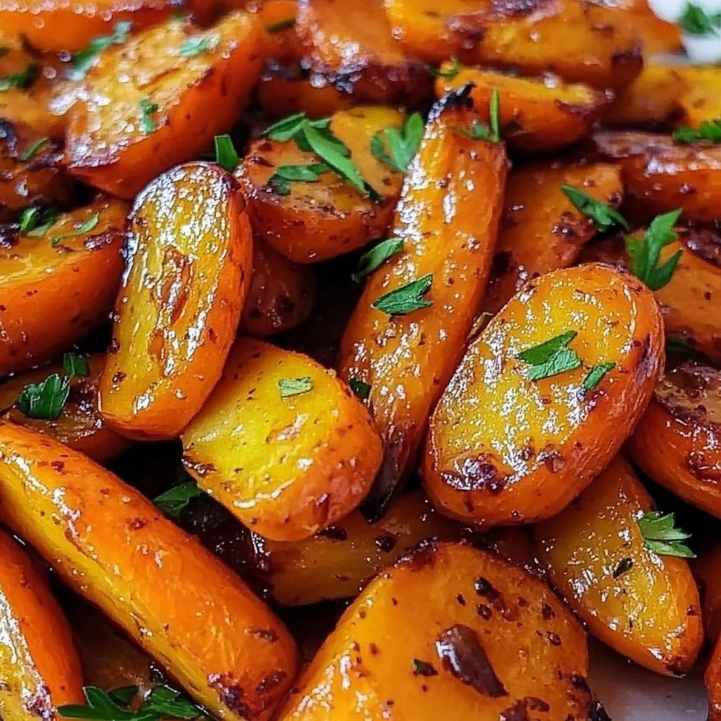 Honey Garlic Roasted Carrots