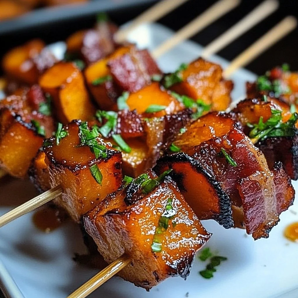 Sweet Potato and Bacon Skewers Recipe