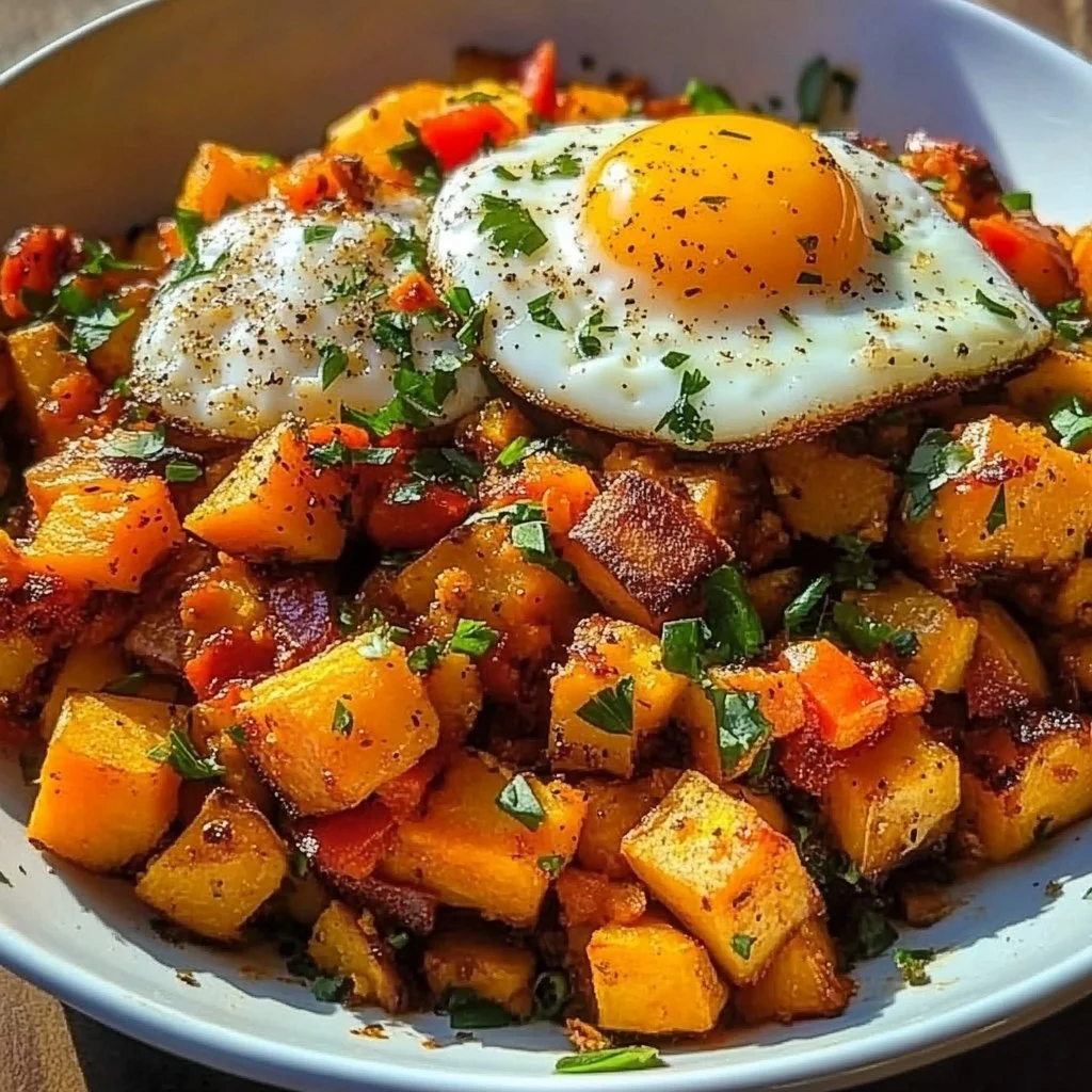 Sweet Potato Hash With Eggs