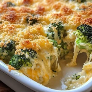 Three-Cheese Broccoli Bake