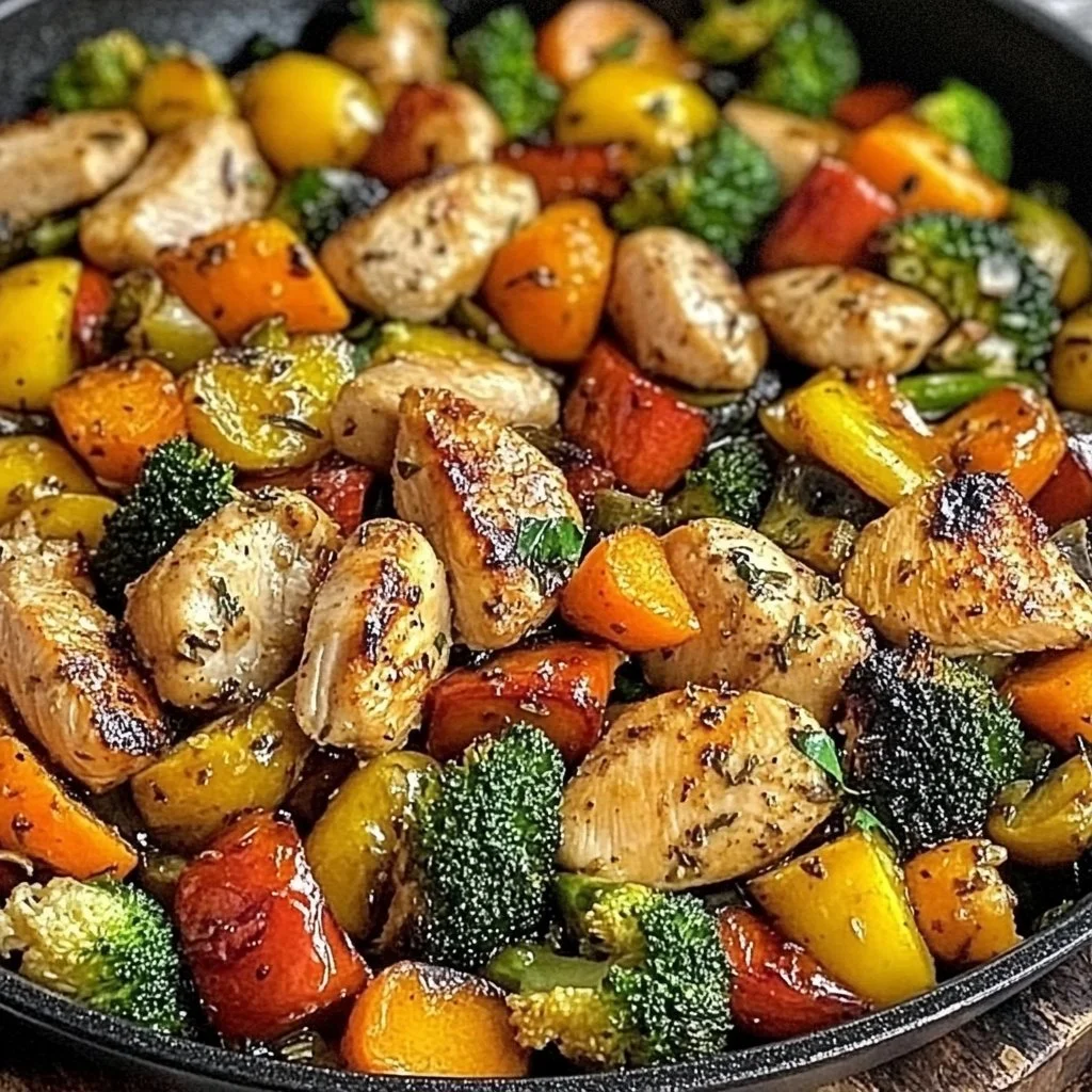 Healthy Chicken and Vegetables Skillet