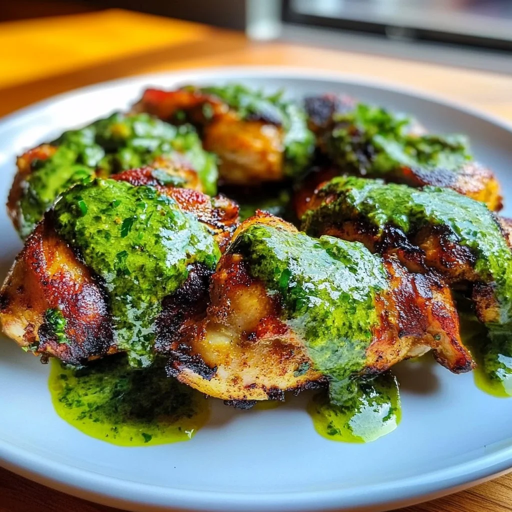 Peruvian Chicken With Green Sauce