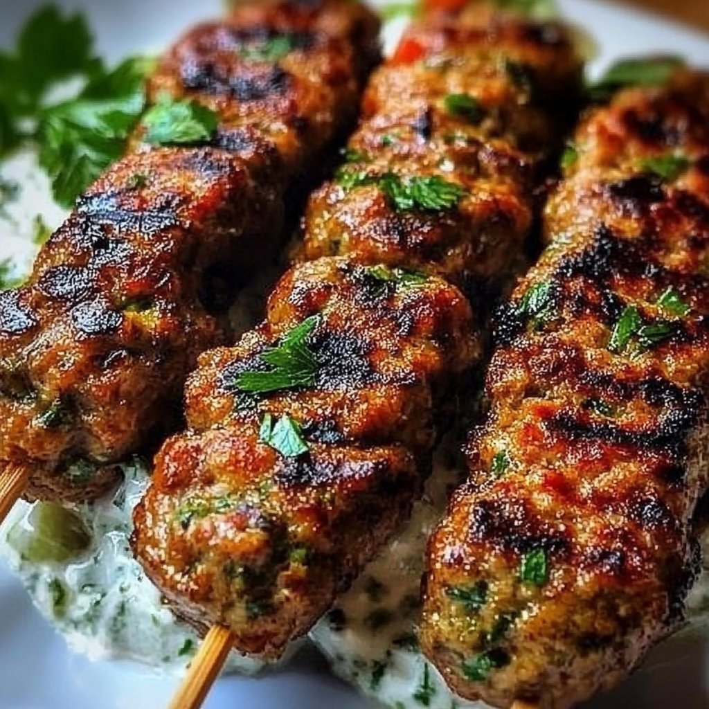Grilled Turkey Kofta Skewers