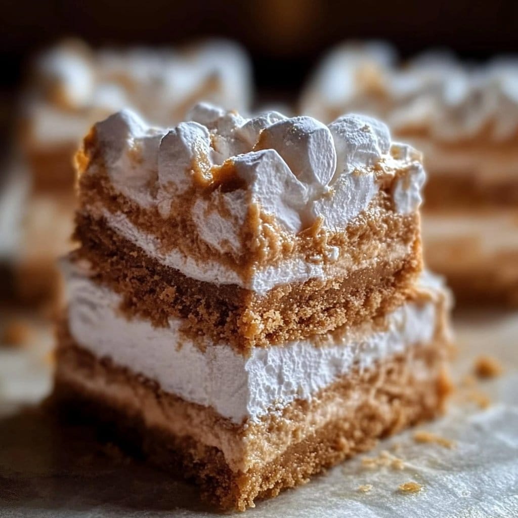 No-Bake Peanut Butter Marshmallow Squares