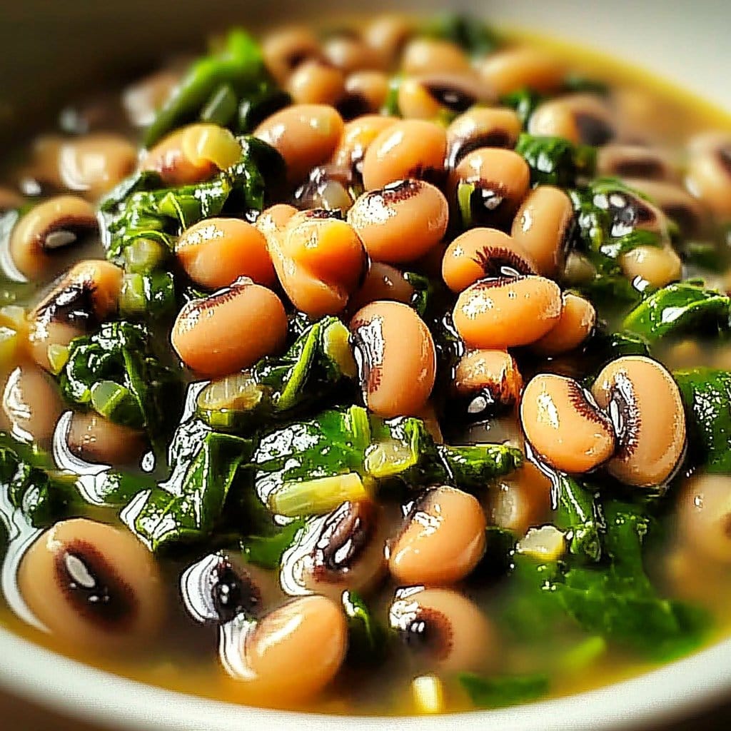 Irresistible Black Eyed Peas and Spinach