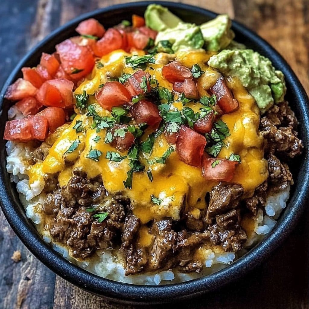 Easy Steak Queso Bowl