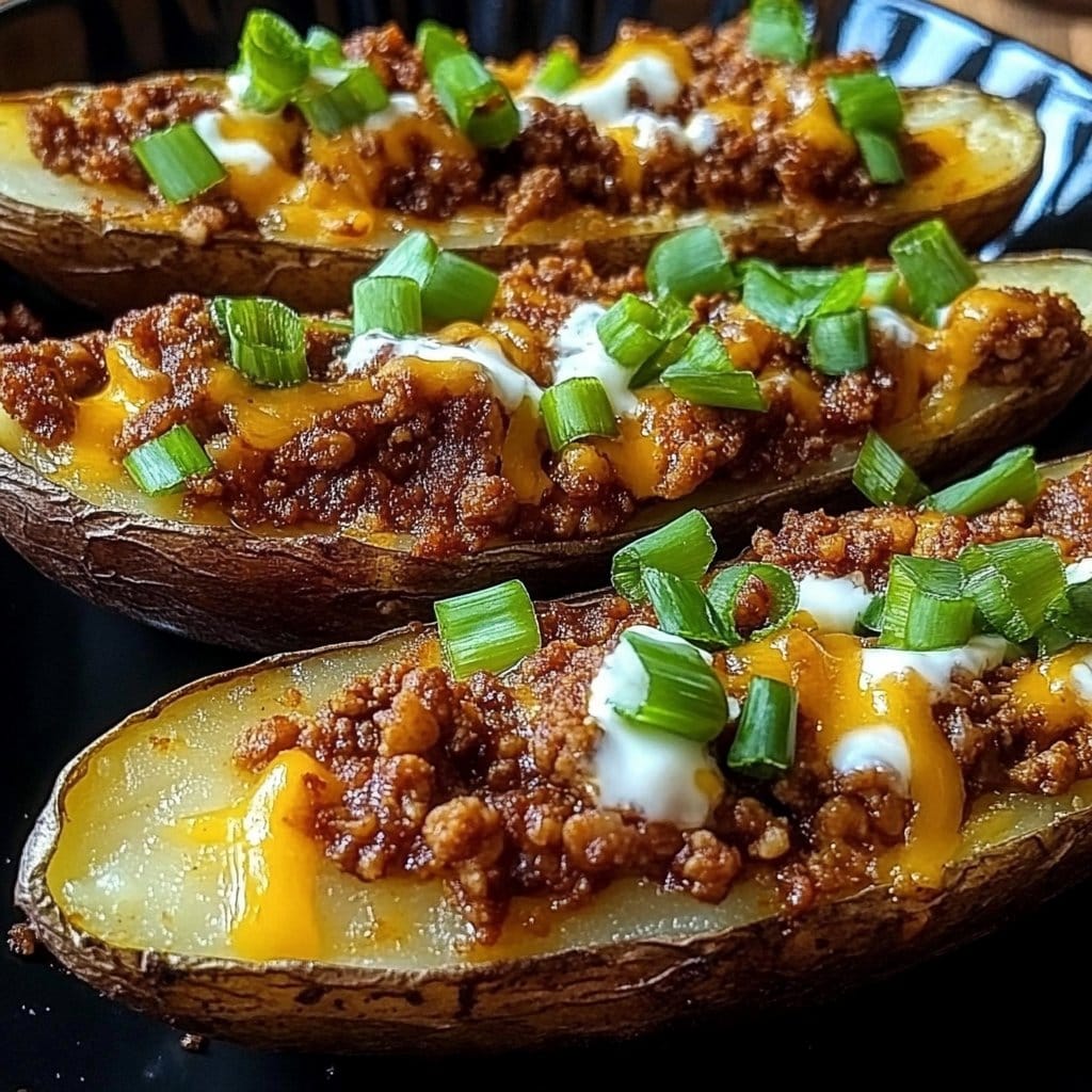 Crispy Chili Loaded Potato Skins