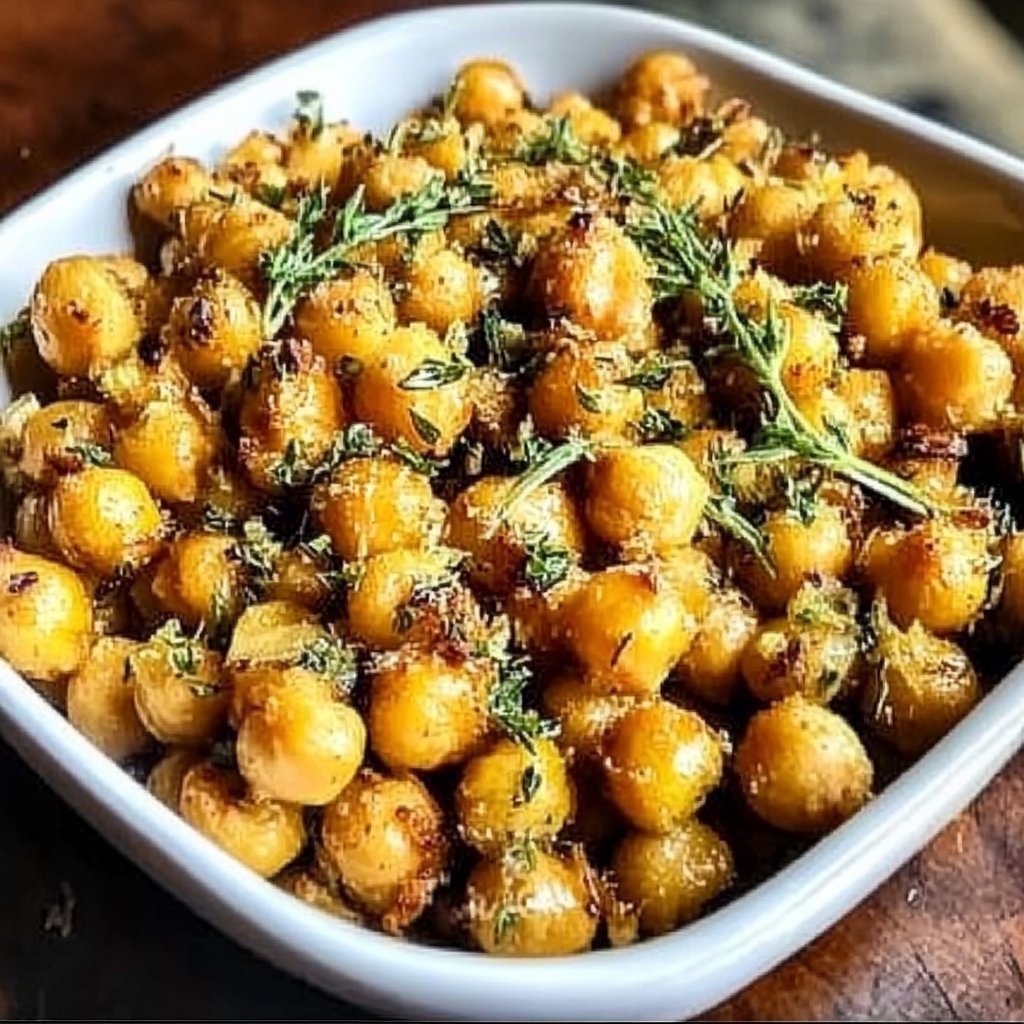 Lemon Herb Crunchy Chickpeas