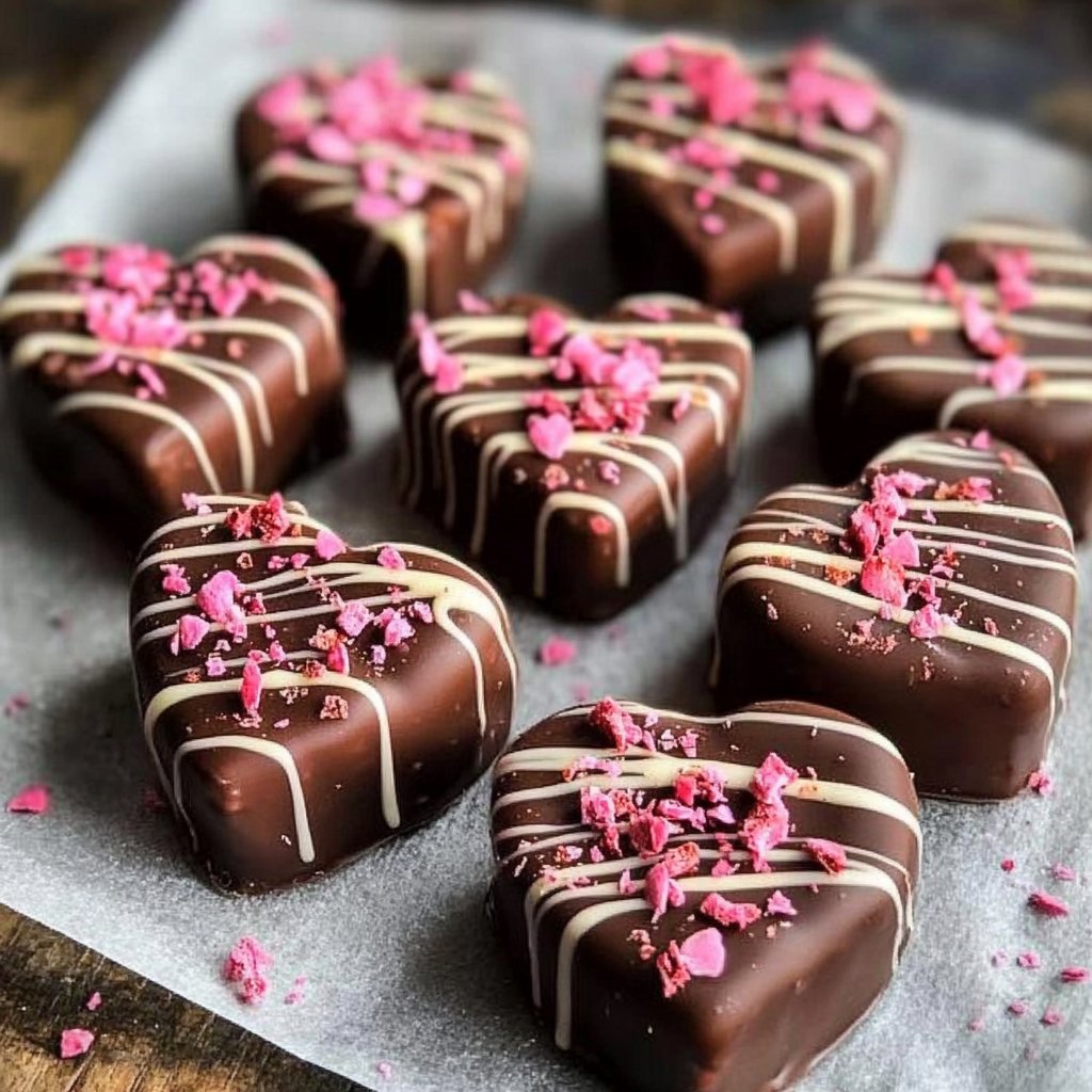 Healthy Pink Chocolate Hearts