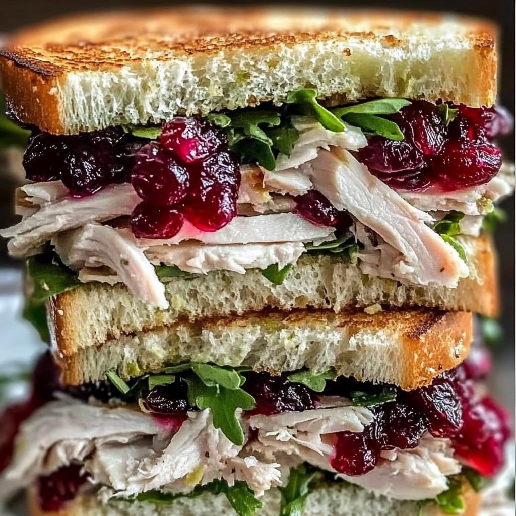 Leftover Turkey Cranberry Sandwich