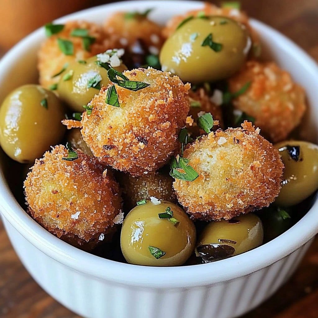 Fried Olives with Garlic Aioli