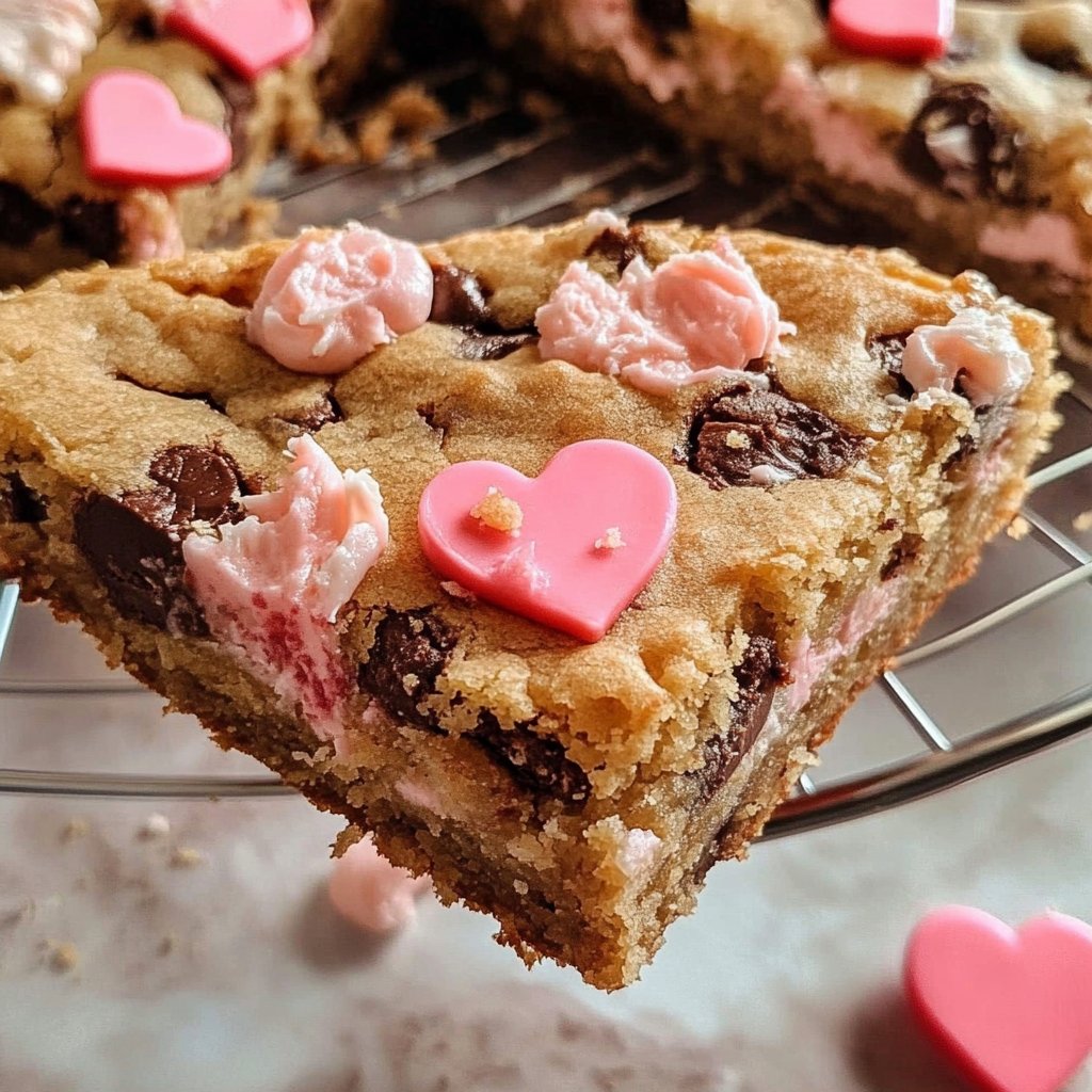 Decadent Heart Shaped Cookie Cake