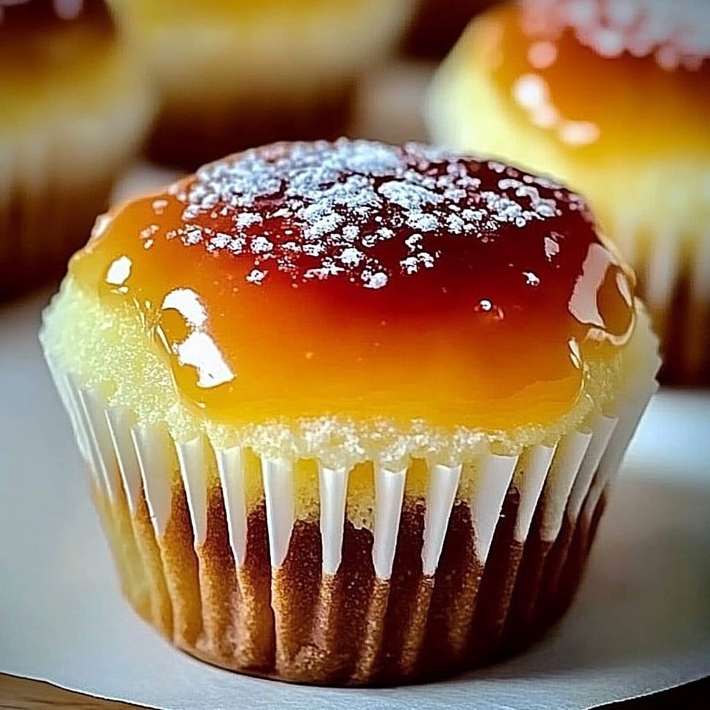 Vanilla Bean Crème Brûlée Cheesecake Cupcakes