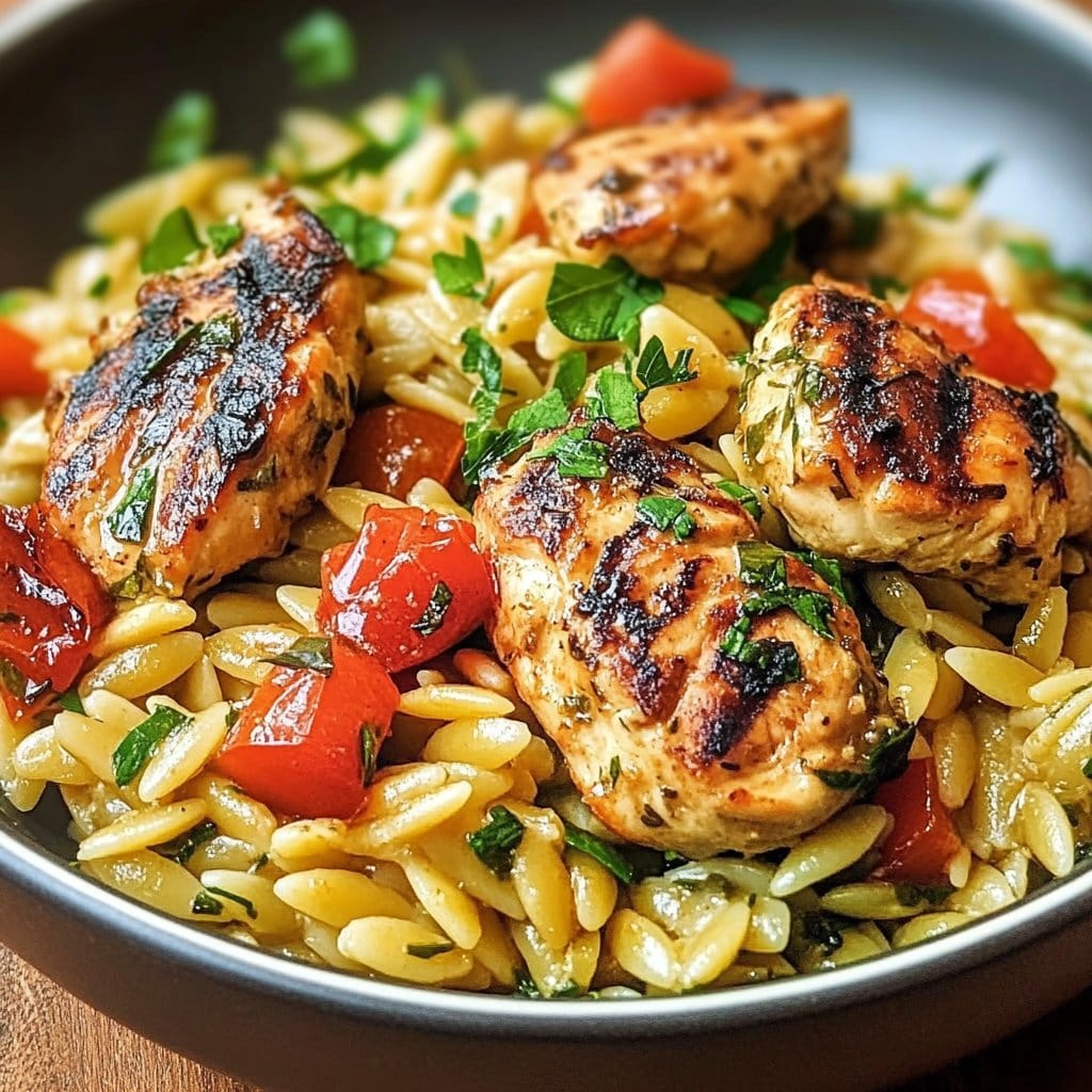 Irresistible Mediterranean Chicken and Orzo