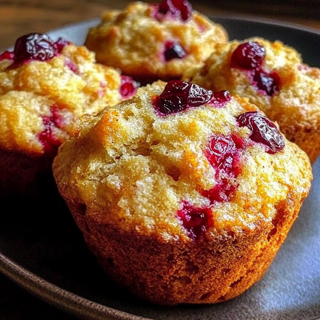 Moist and Tart Cranberry Orange Muffins