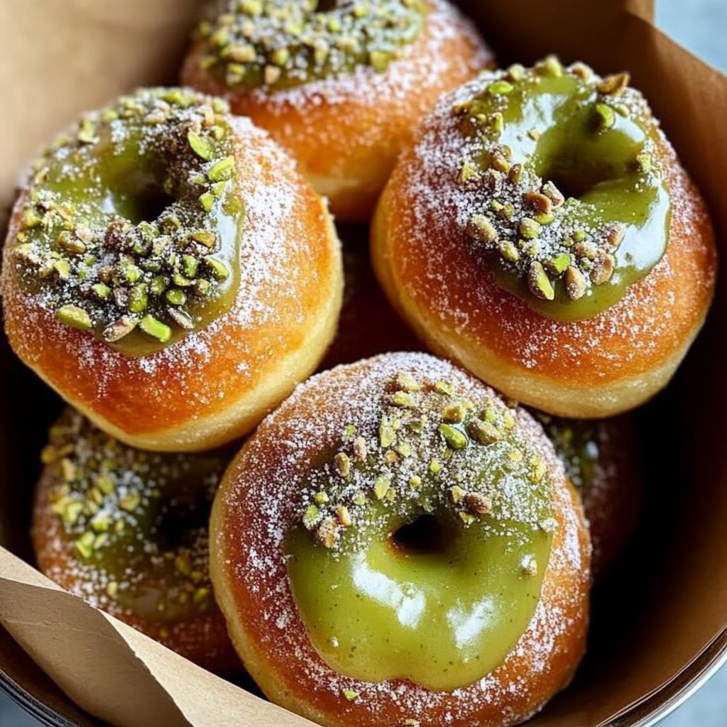 Pistachio Filled Donuts